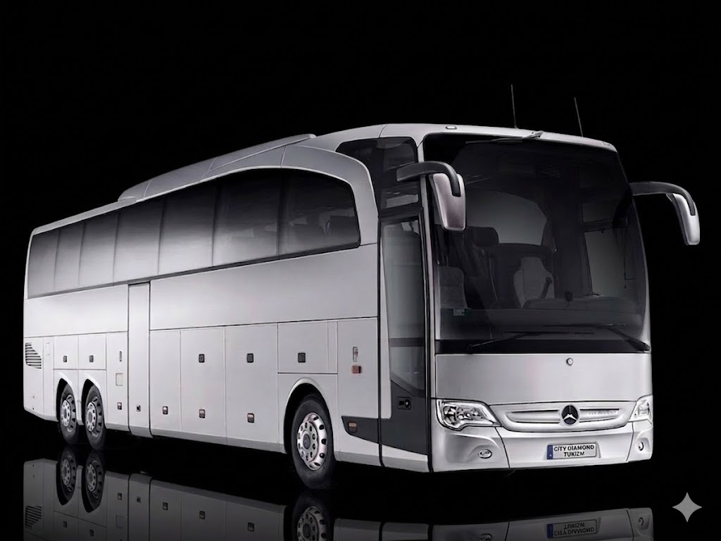 Mercedes-Benz Travego, siyah fon stüdyo, City Diamond Turizm plakalık
