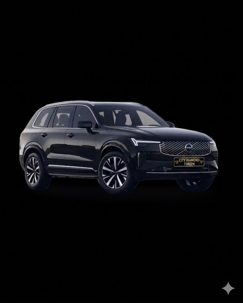 Siyah Volvo XC90, City Diamond Turizm plakalık, stüdyo çekim